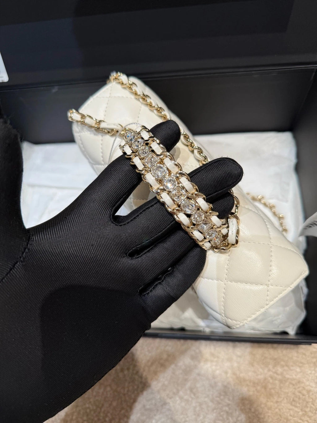 CHANEL Crystal Handle CF Shoulder Handbag For Women