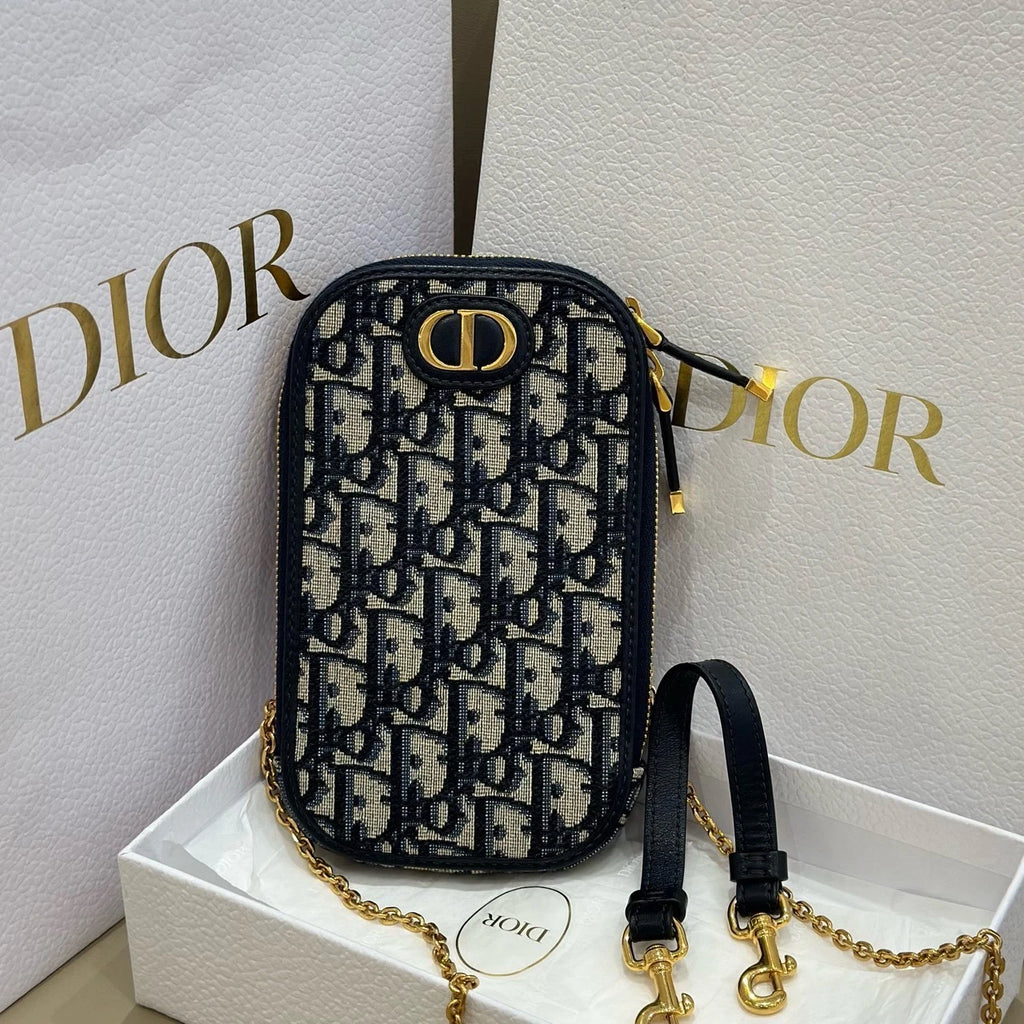 Dior Canvas Monogram Montaigne Phone Crossbody For Women