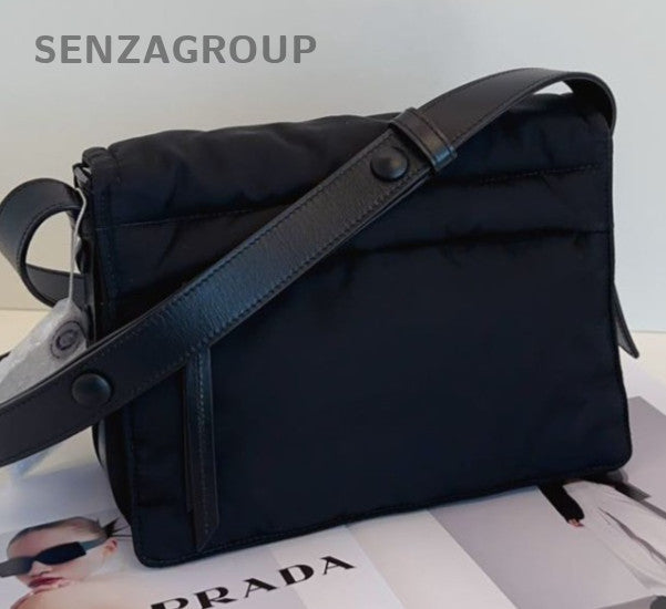 Prada Cini Re-Nylon PM Crossbody Black Unisex Adults Classic Fashion