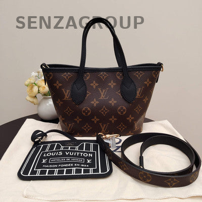 Louis Vuitton Neverfull BB Monogram Tote Shoulder Bag Women Classic