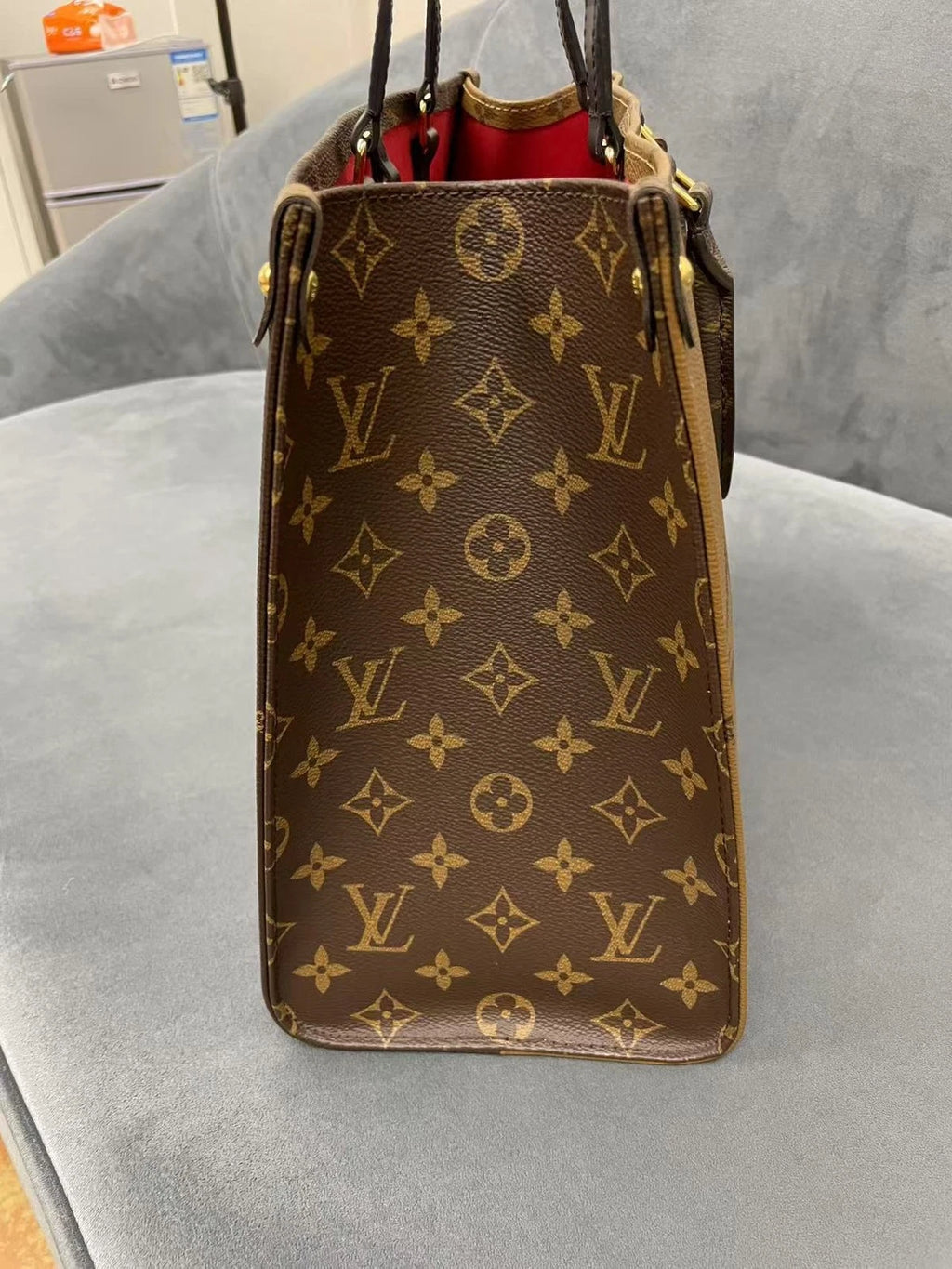 Louis Vuitton Onthego Canvas Classic Monogram Medium Tote Handbag Shoulder Bag