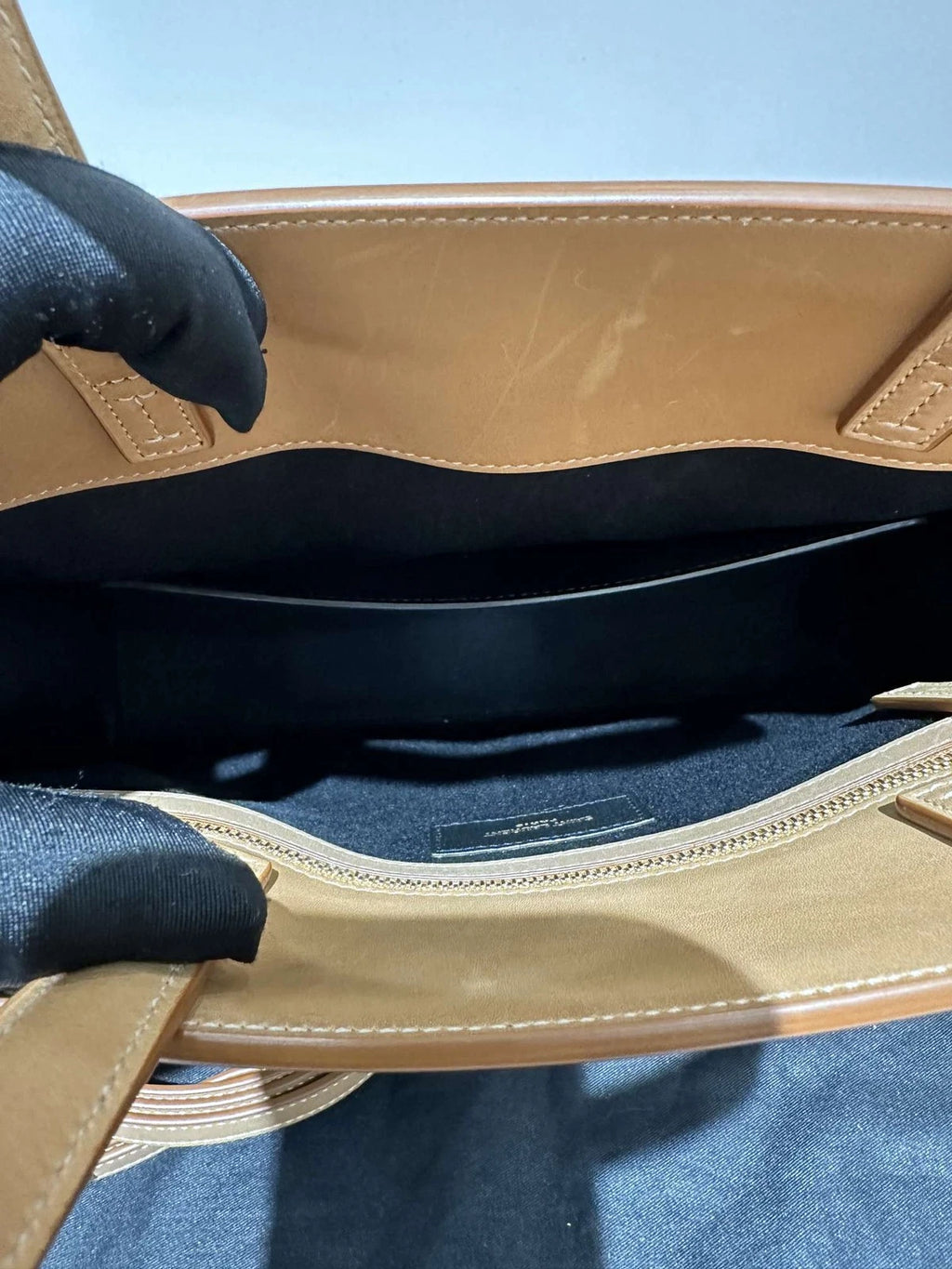 Saint Laurent Brown Canvas Manhattan Kelly Shoulder Bag For Women
