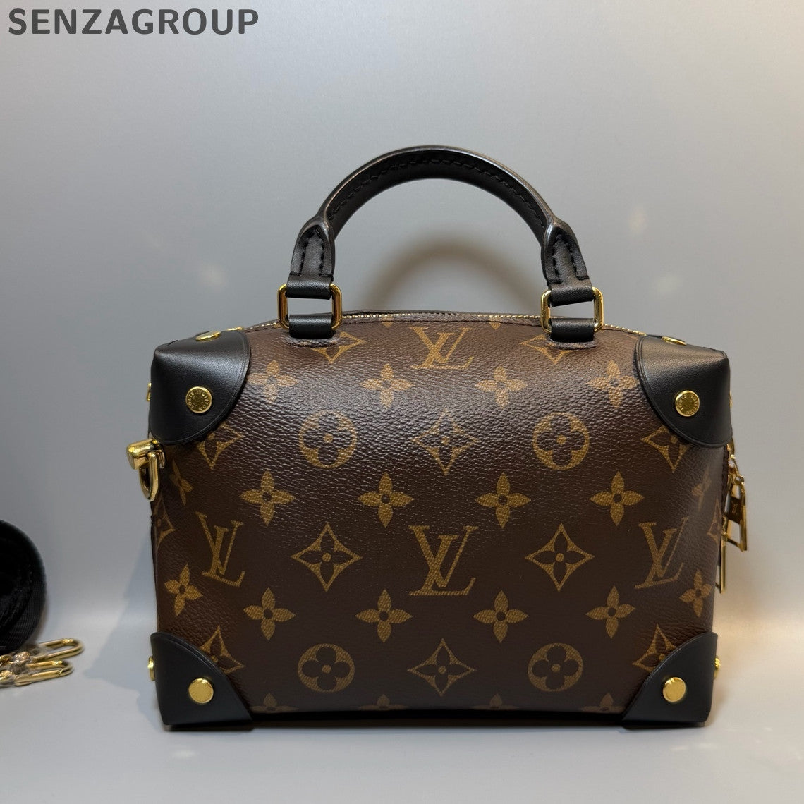 Louis Vuitton Petite Malle Souple Monogram Canvas Shoulder Bag Women