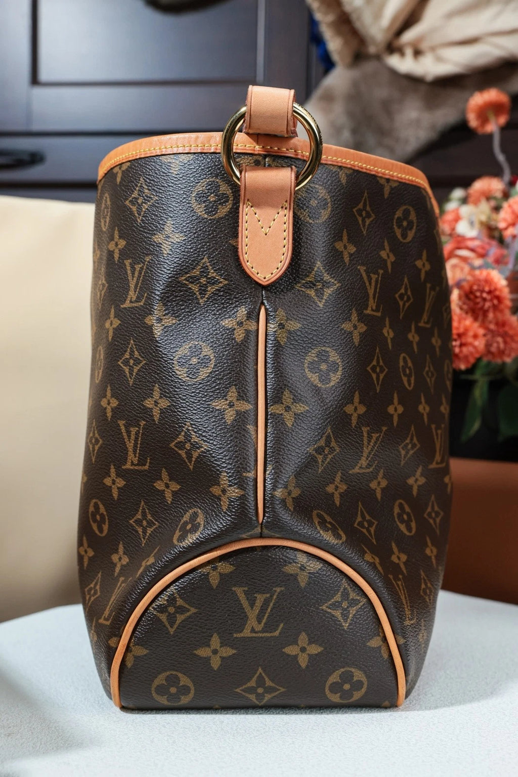 Louis Vuitton Delightful PM Monogram Top Handle Shoulder Bag Brown Women