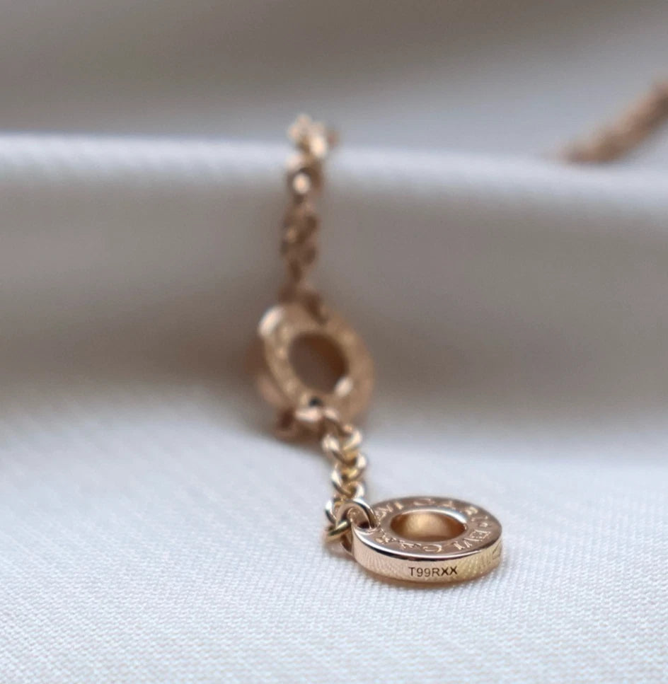 Excellent Bvlgari B.zero1 18K Rose Gold Spring Bracelet Size ML