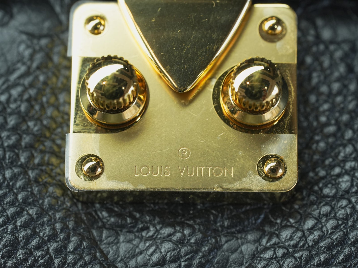 Louis Vuitton Black Monogram Empreinte NANO Madeleine Crossbody Handbag