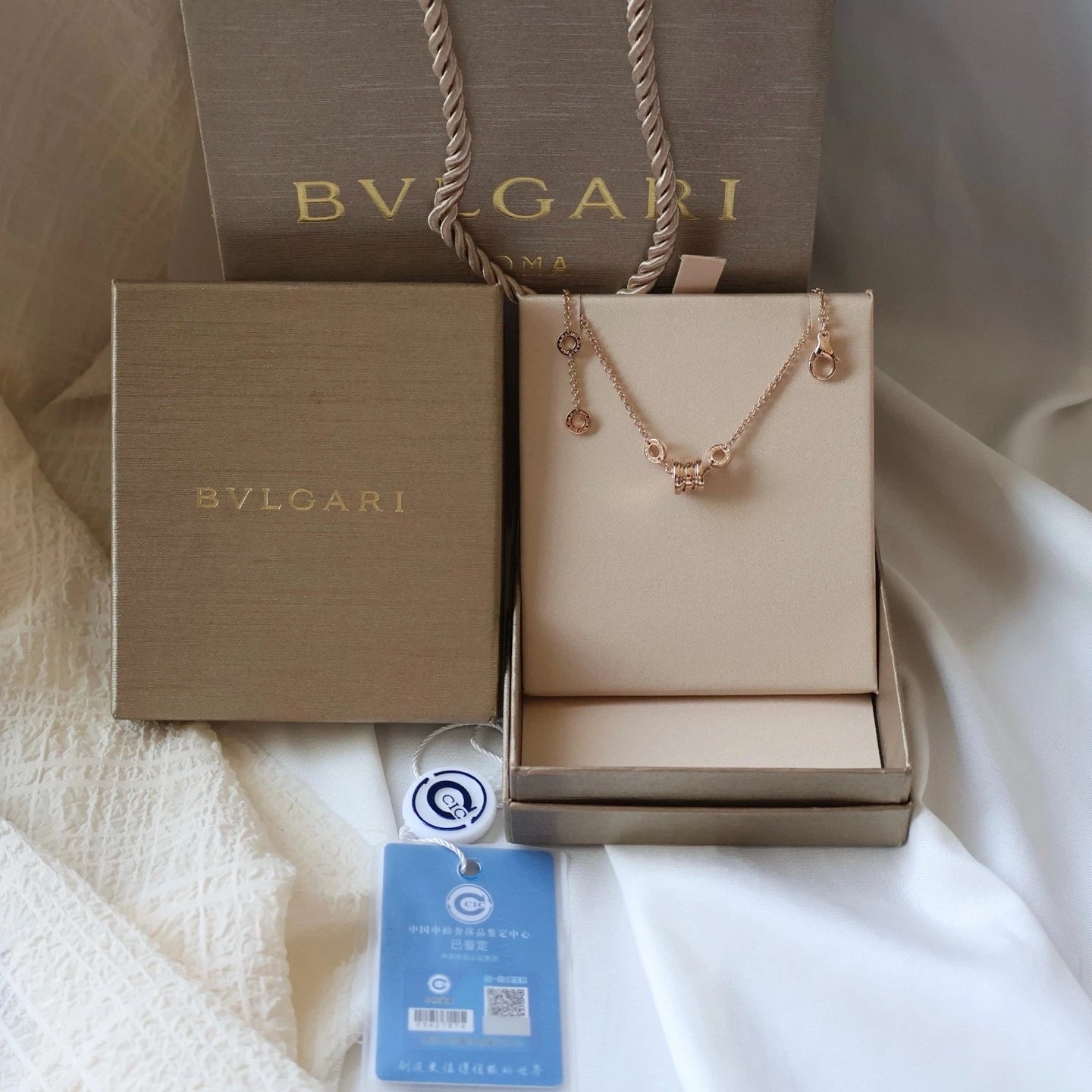 Excellent Bvlgari B.zero1 18K Rose Gold Spring Bracelet, Slim Version Size ML