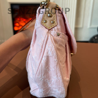 Louis Vuitton Denim Sunset Shoulder Bag Pink Gold Women's Fashion