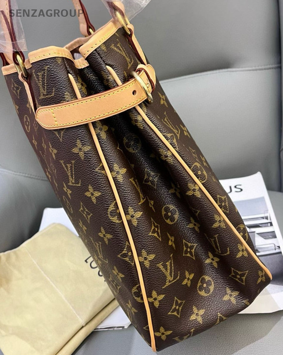 Louis Vuitton Monogram MM Shoulder Bag Brown Gold Women Classic