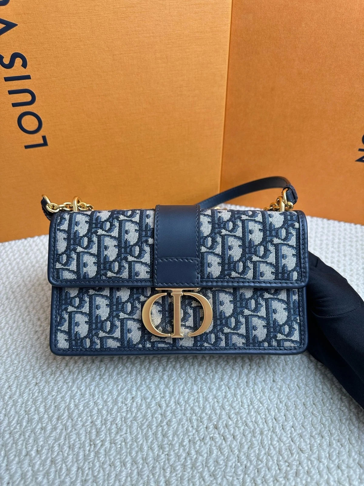 Dior Canvas Monogram Montaigne Small Shoulder Bag For Women