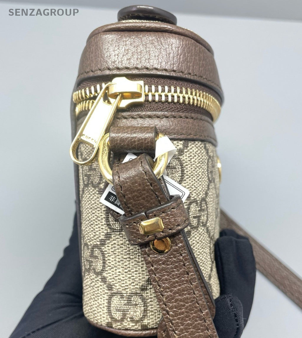 Gucci Ophidia Mini Box Crossbody Brown Gold Women Classic Fashion