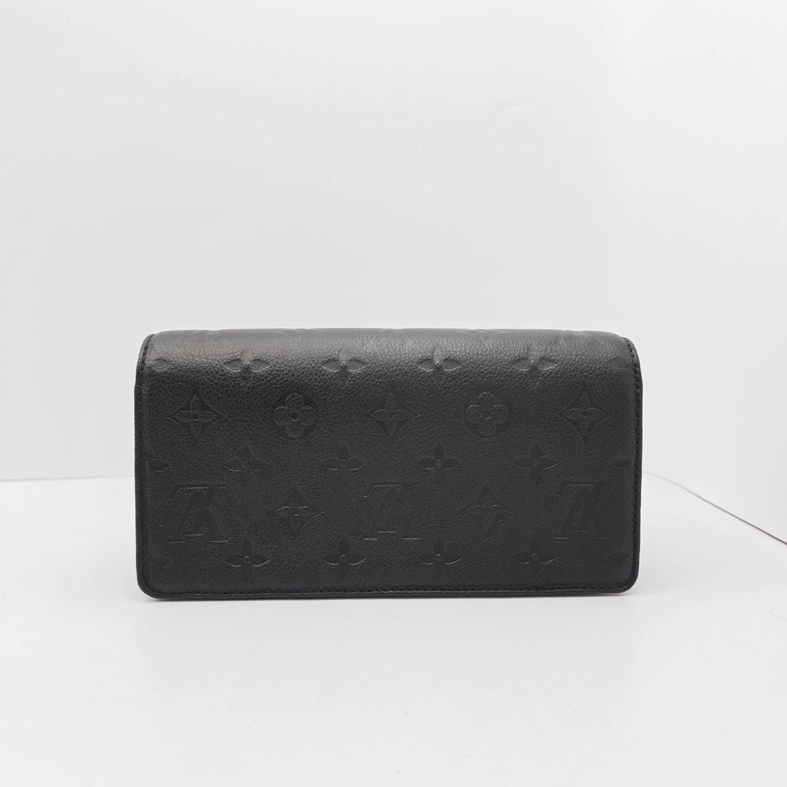Louis Vuitton Black Printed Calfskin Lily WOC Shoulder Crossbody Bag For Women