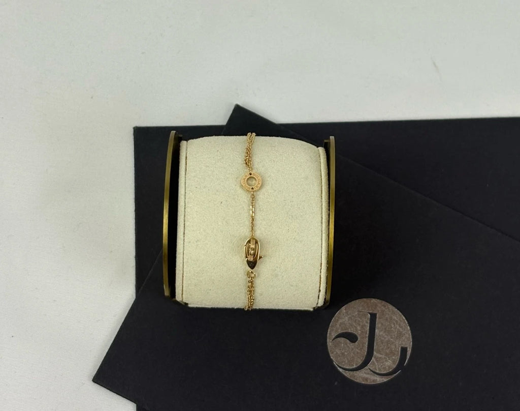 BVLGARI DIVAS' DREAM Full Diamond Fan Pendant Bracelet 18k Rose Gold 5.9–6.7 in