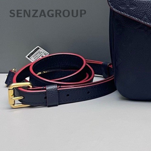 Louis Vuitton Monogram 2Way Shoulder Bag Crossbody Blue Gold Women Classic