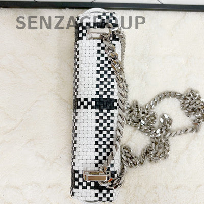 Burberry Chain Shoulder Crossbody Bag White Silver Classic Women Fashion