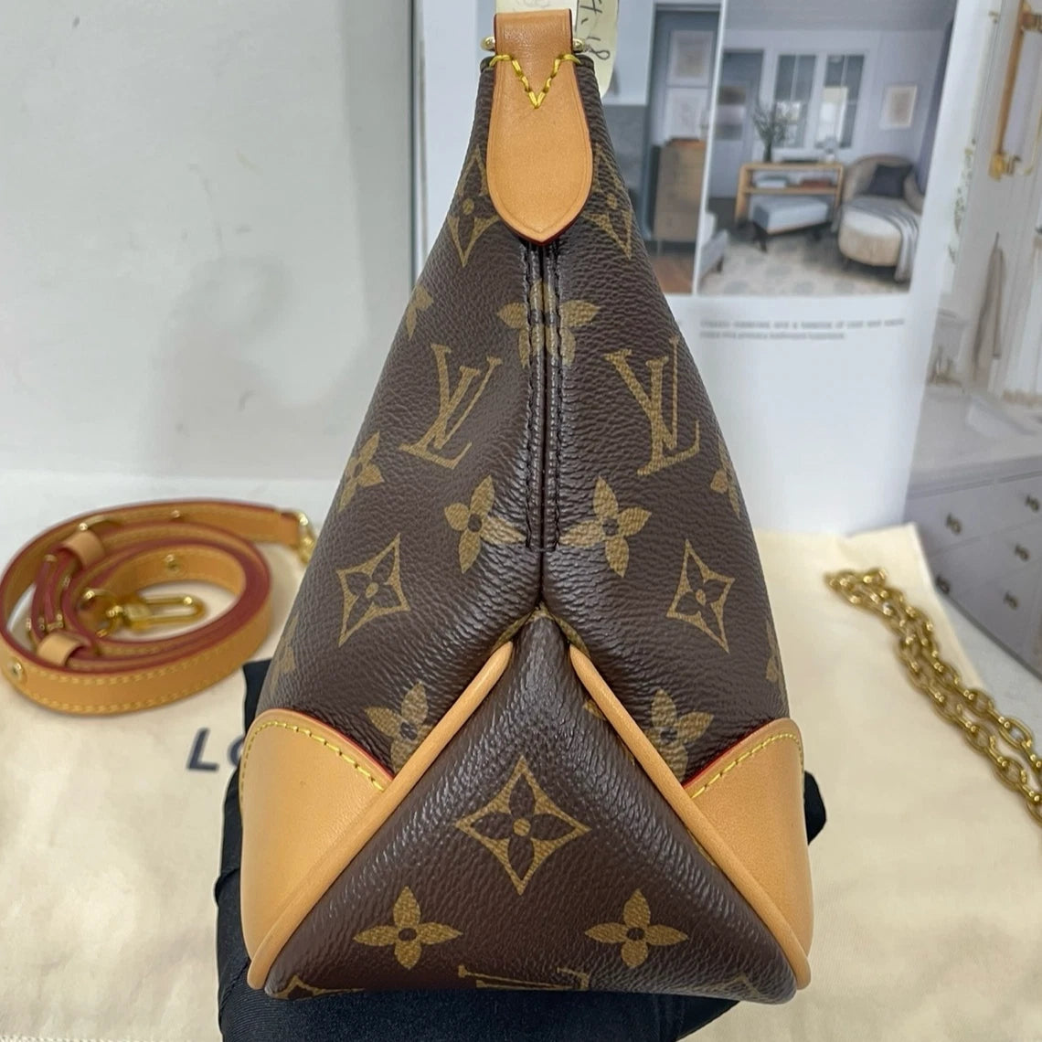 Louis Vuitton Brown Boulogne Shoulder Crossbody Bag For Women