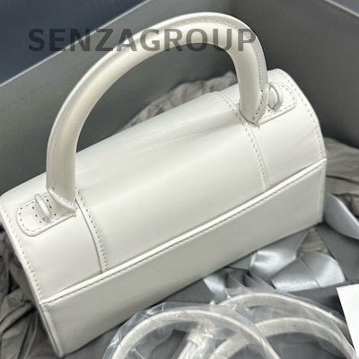 Balenciaga Hourglass PM White Handbag Shoulder Bag Classic Fashion Women