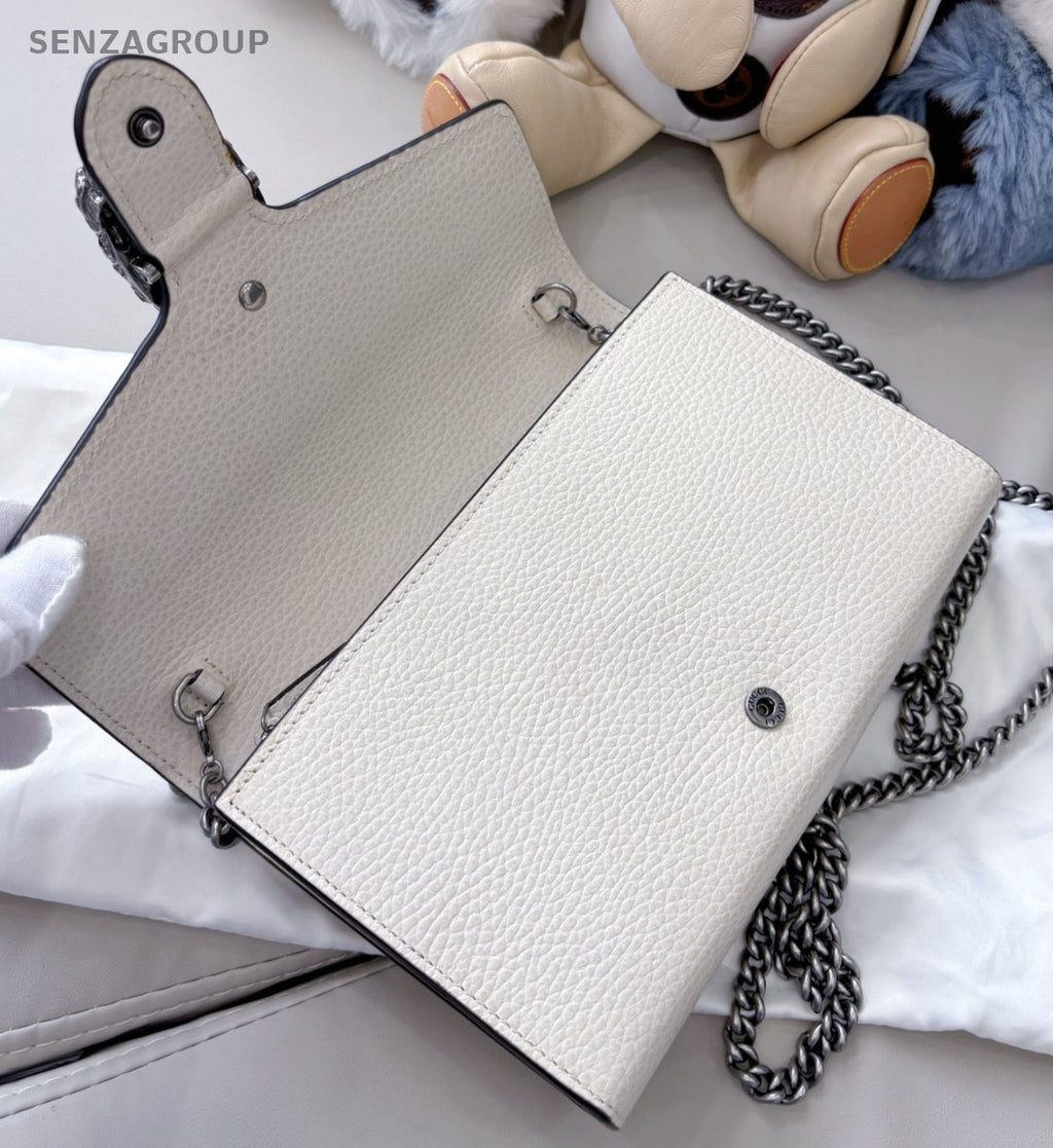Gucci Dionysus Wallet On Chain Shoulder Crossbody Bag White Almost Brand New