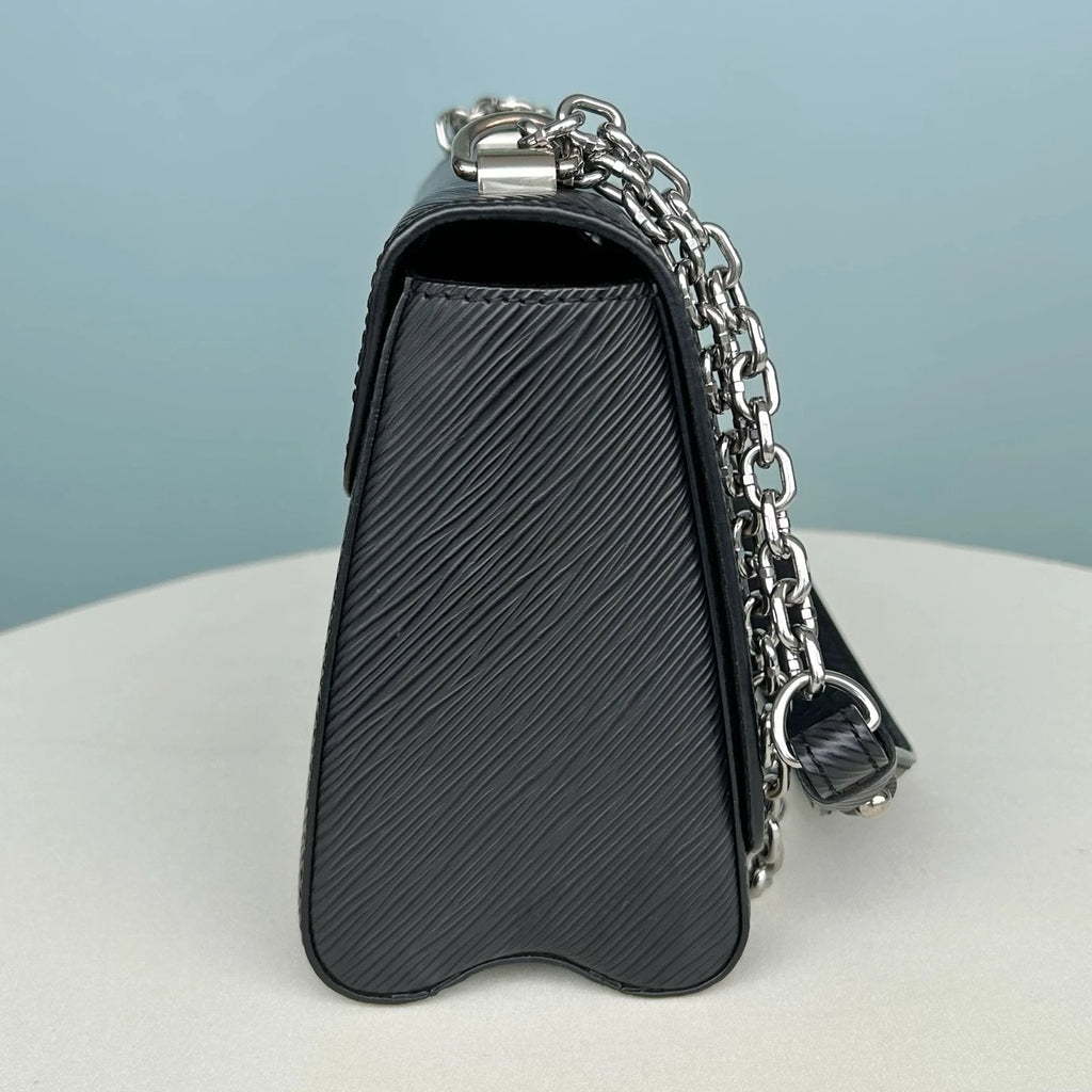 Louis Vuitton Twist MM Epi Leather Chain Shoulder Bag Crossbody Black Women