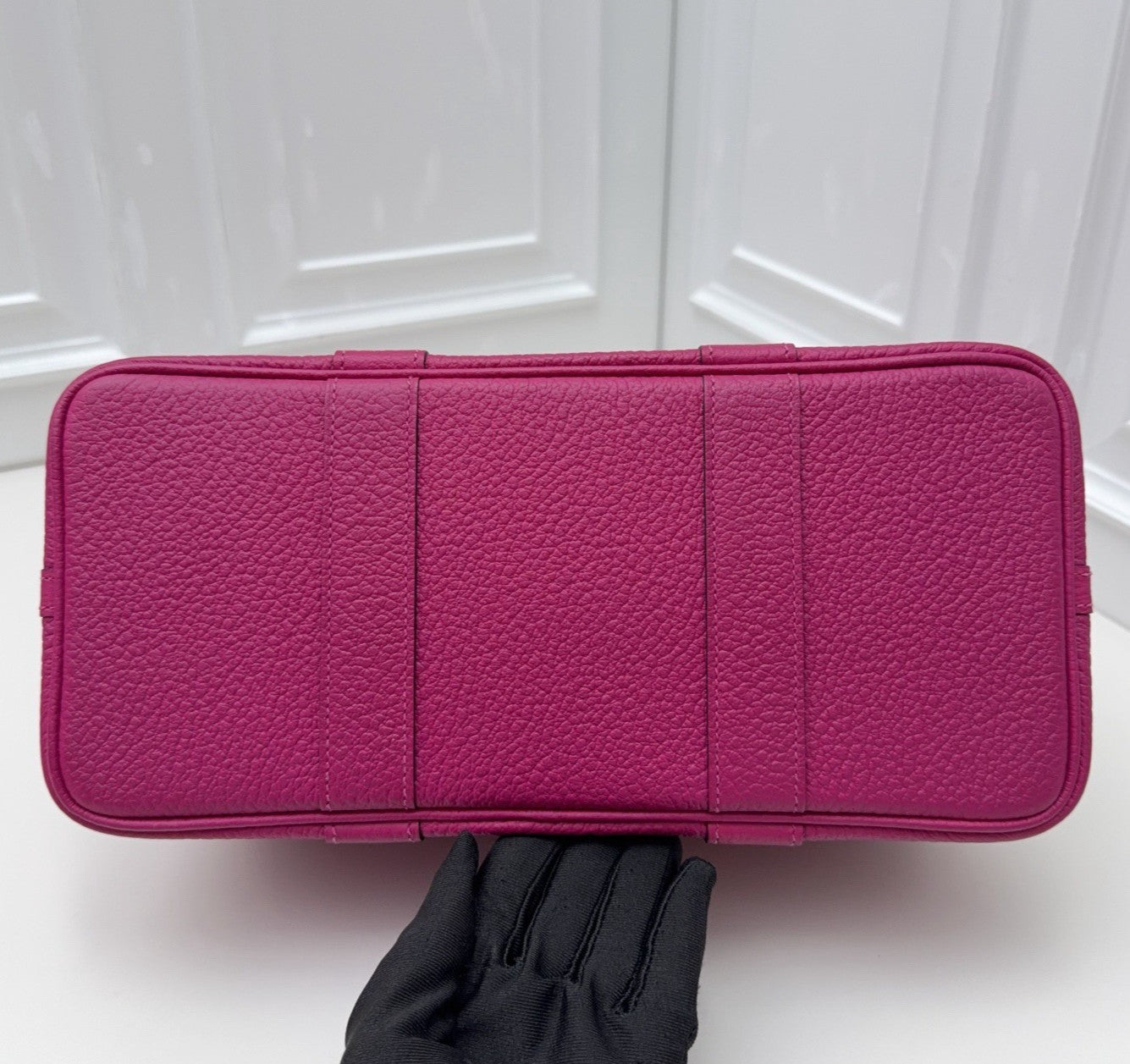 Hermes Garden Party30 Top Handle Bag Purple Silver Used Women Classic