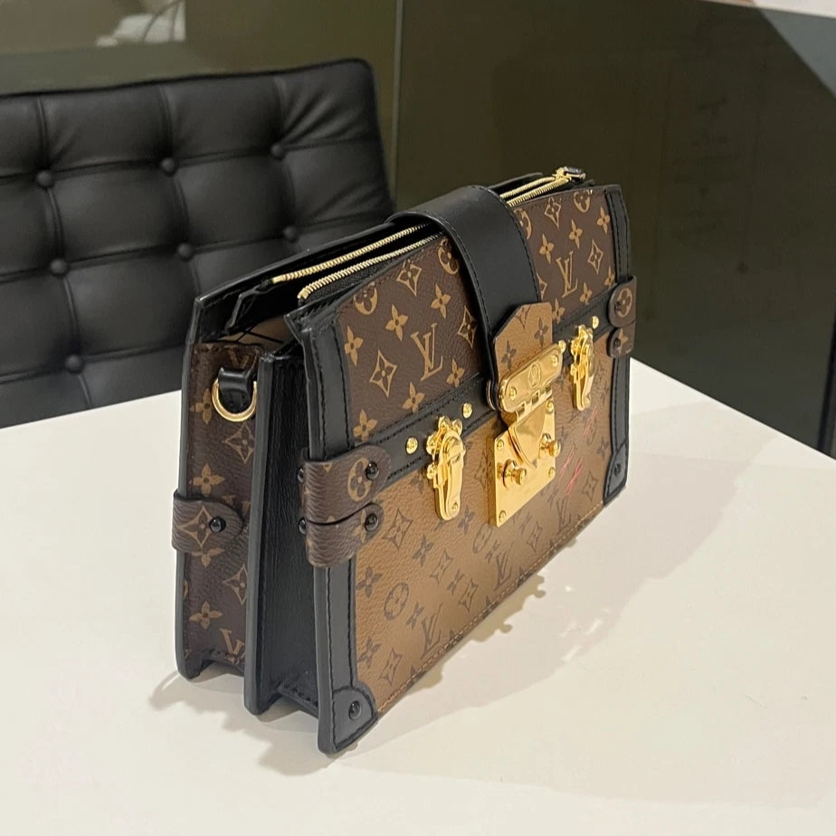 Louis Vuitton Monogram Hard Box Chain Crossbody Bag for Women