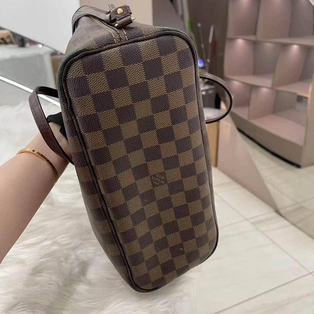 Louis Vuitton Neverfull MM Damier Ebene Shoulder Bag Women Classic