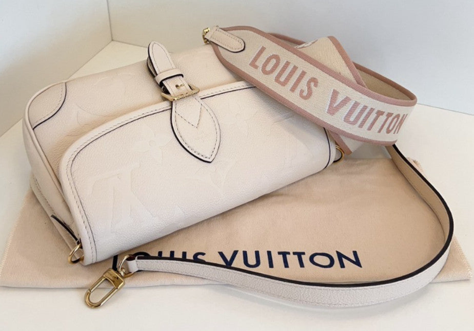 Louis Vuitton Diane Monogram Empreinte Cream White Shoulder bag Crossbody Women