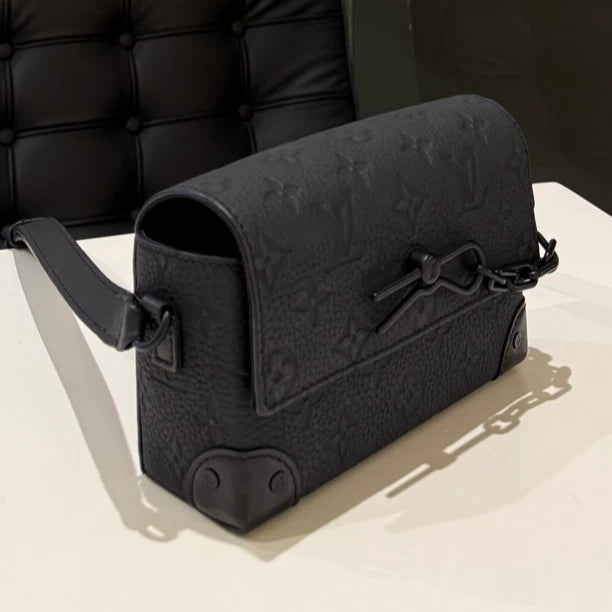 Louis Vuitton Steamer Trunk Box Bag Shoulder Crossbody Unisex Adults