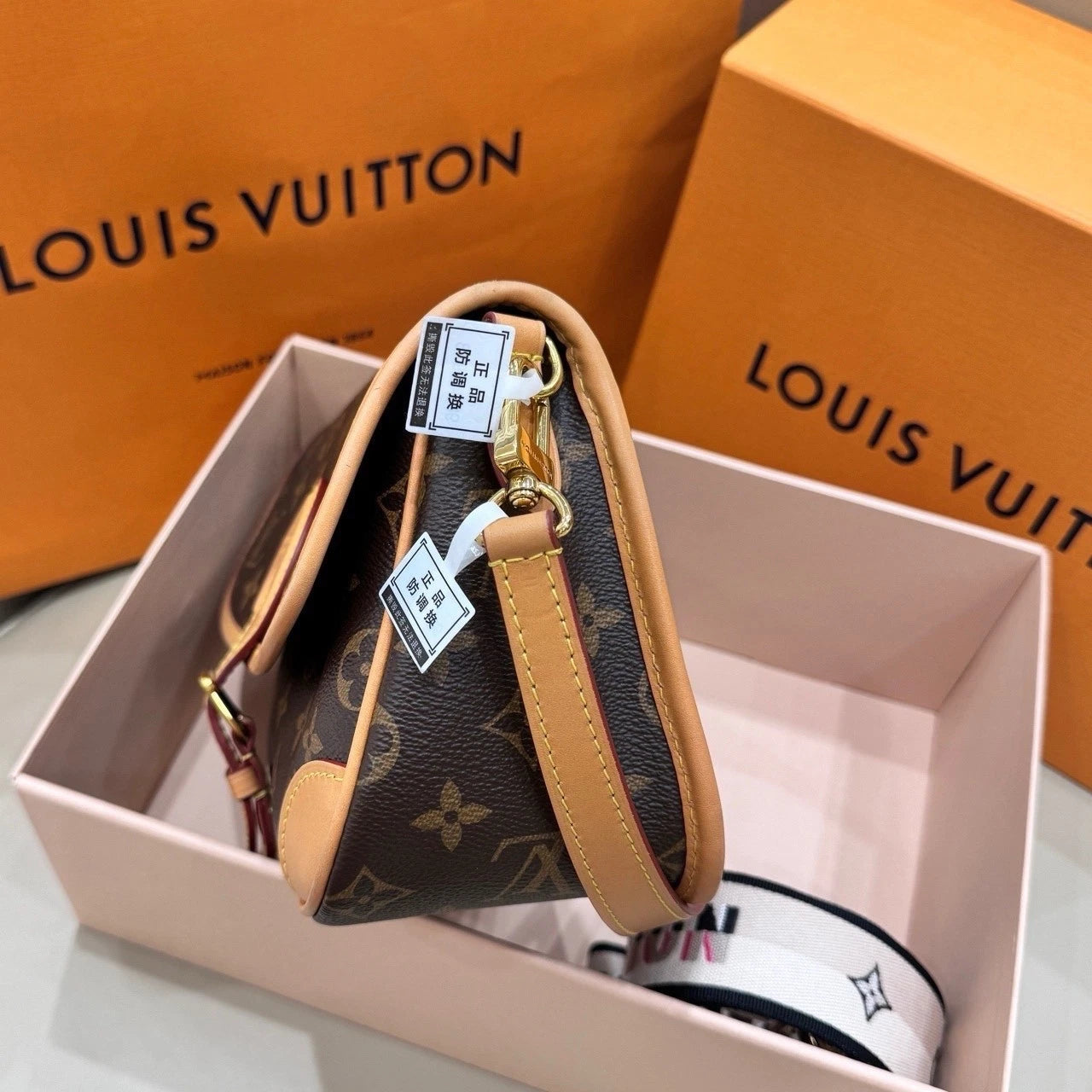 Louis Vuitton Diane Monogram Canvas Shoulder Bag Crossbody