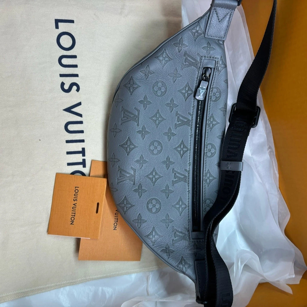 Louis Vuitton Discovery Embossed Gray Waist Crossbody Bag For Women