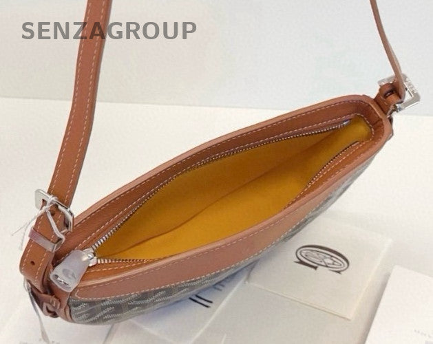 Goyard Hirondelle caramel color Monogram Loop Shoulder Handbag Women Brand NEW