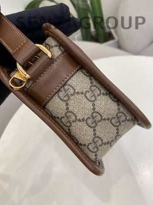 Gucci Retro GG Camera Bag Beige Gold Women's Classic Crossbody Shoulder Bag