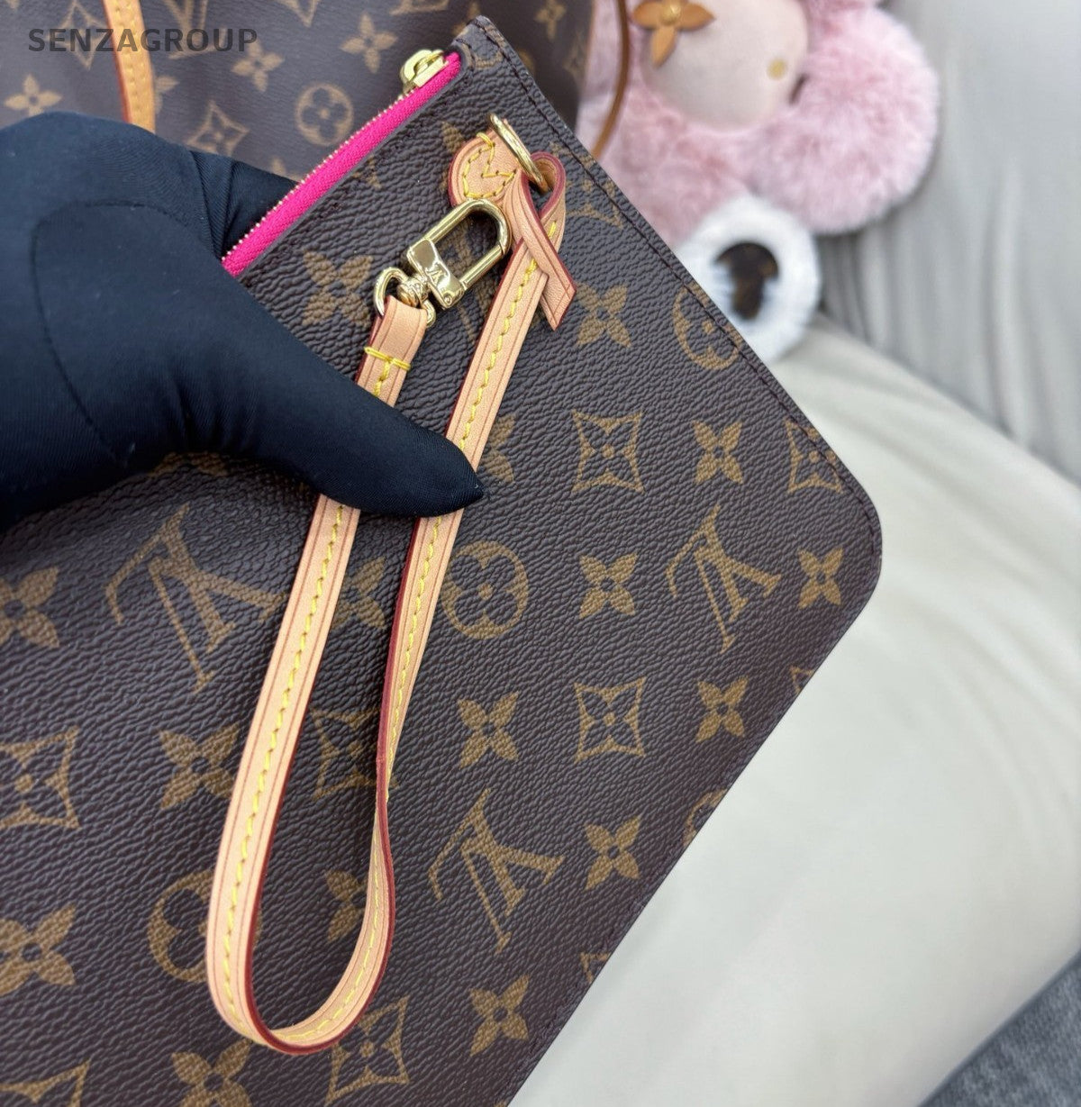 Louis Vuitton Neverfull GM Monogram Shoulder Bag Brown Gold Women Classic