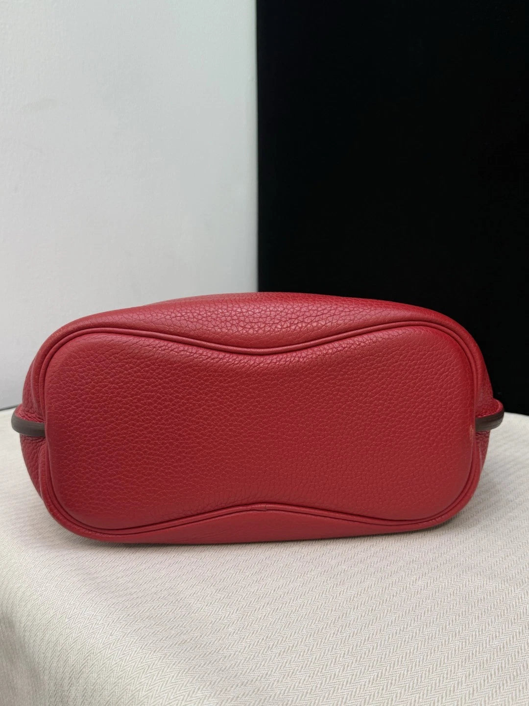 Good Condition Hermes So Kelly22 Shoulder Bag Red Silver Hardware