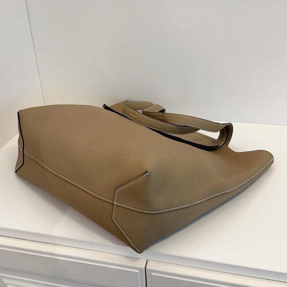 Hermes Cabaseiller Tote Shoulder Bag Gray Used Women Classic
