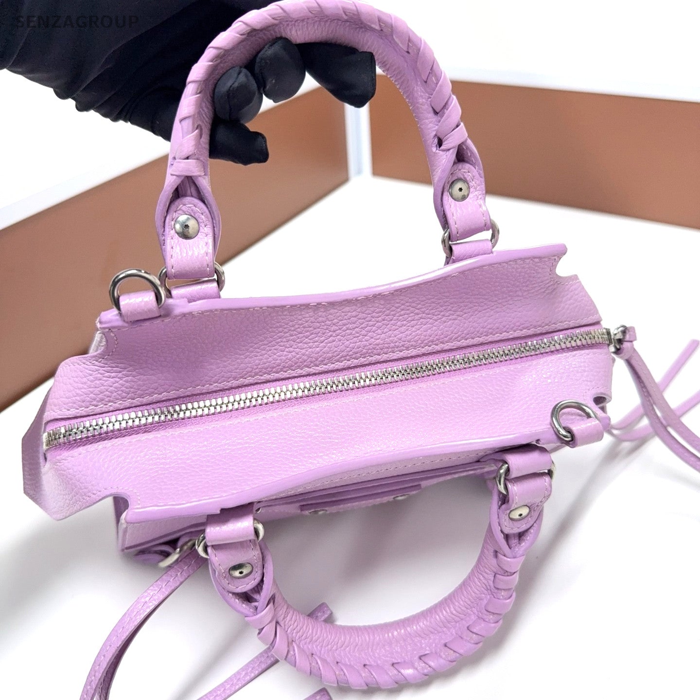 Balenciaga Neo Classic mini Top Handle 2way Shoulder bag Women Lavender purple