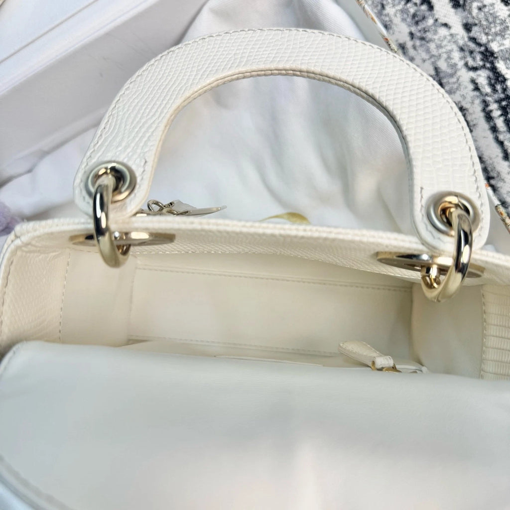 Dior Lady Dior Leather Handbag Excellent