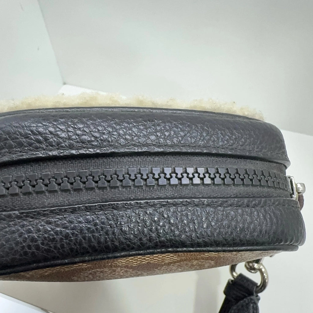 Coach Limited Classic Monogram Reversible Cashmere Crossbody Phone Bag For Women