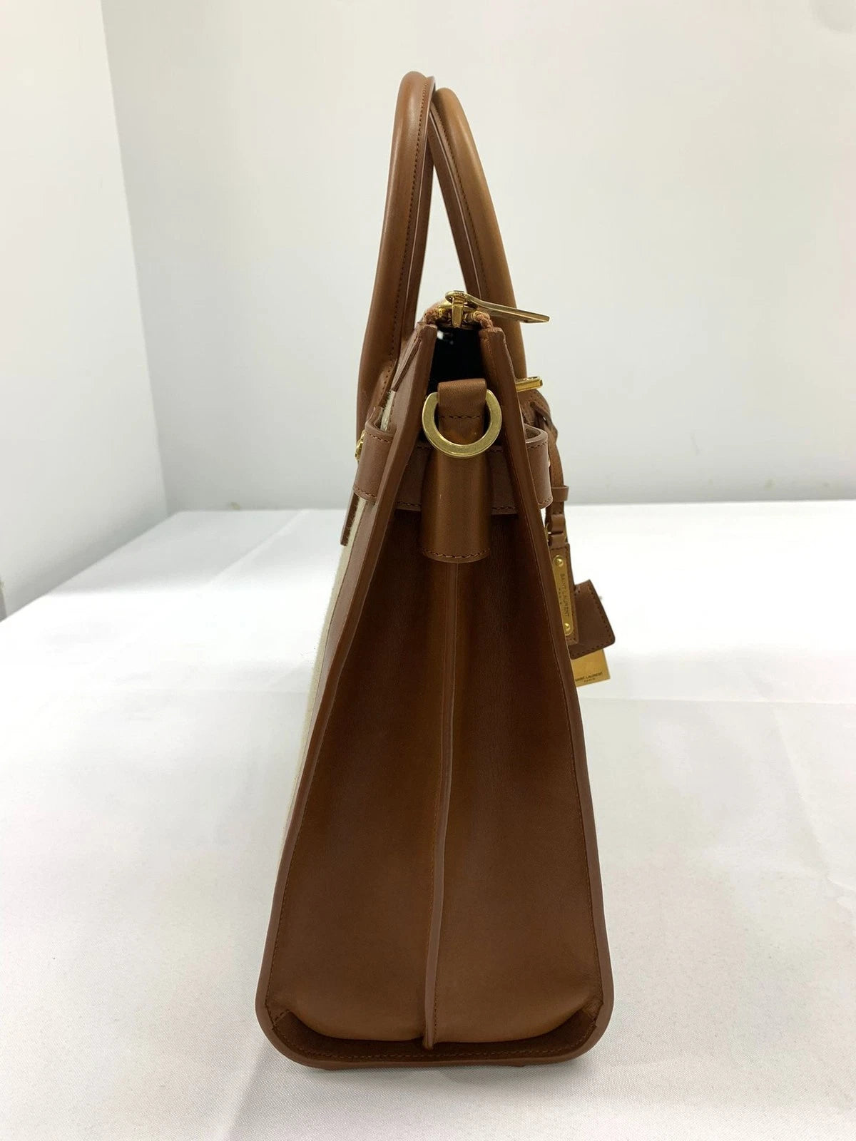 Saint Laurent Large Logo Padlock Leather Handbag For Women