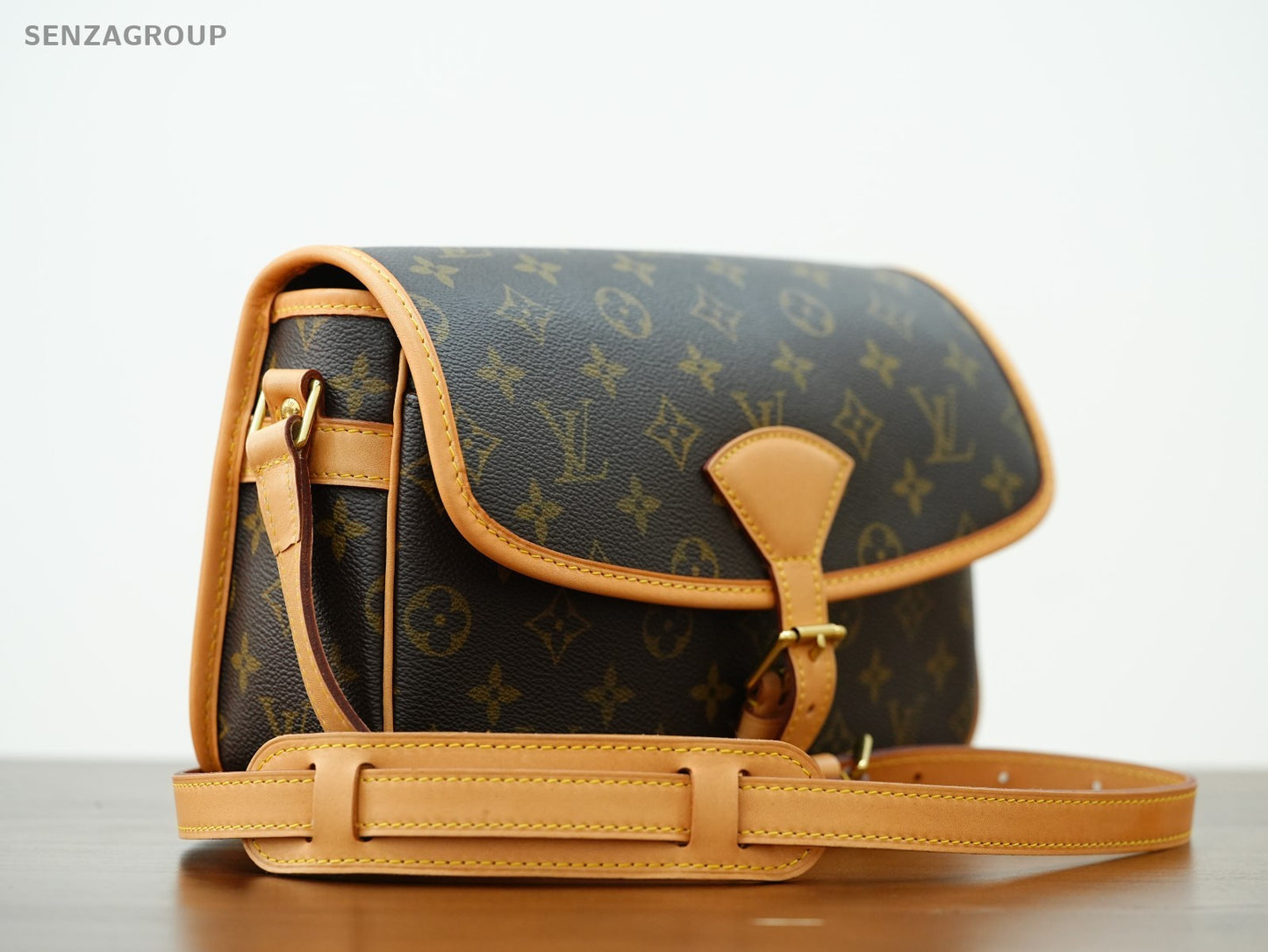 Louis Vuitton Sologne Monogram Shoulder Crossbody Bag Brown Vintage M42250