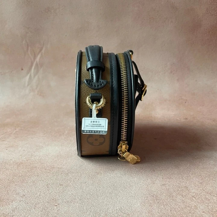 Louis Vuitton Mini Monogram Canvas Leather Round Crossbody For Women