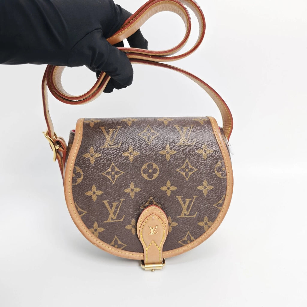 Louis Vuitton Canvas Monogram Tambourin Saddle Crossbody Bag For Women