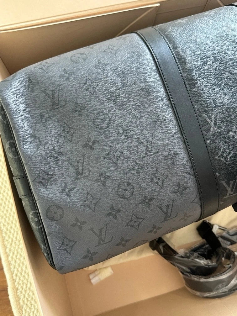 Louis Vuitton Keepall50 Reverse Black Travel Bag For Women
