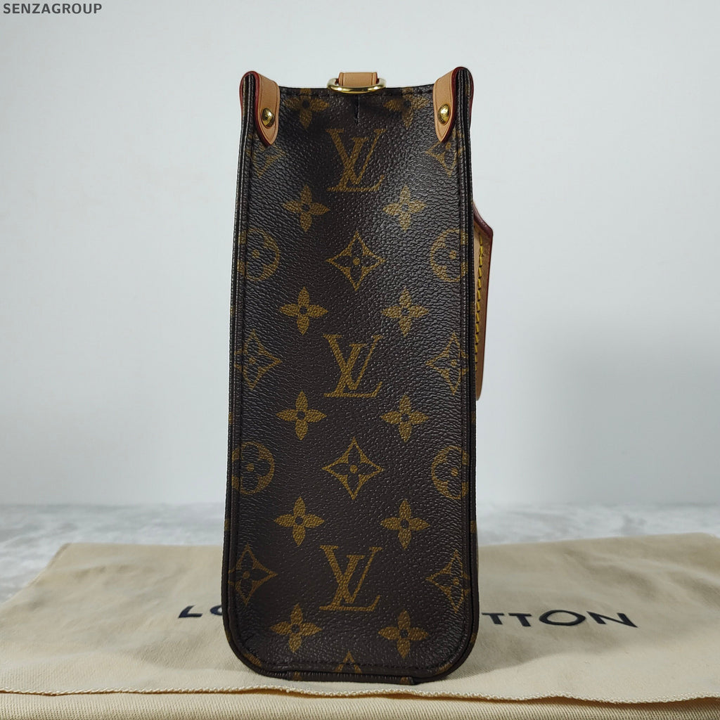 Louis Vuitton Sac Plat BB Monogram Handbag Brown Classic Women's