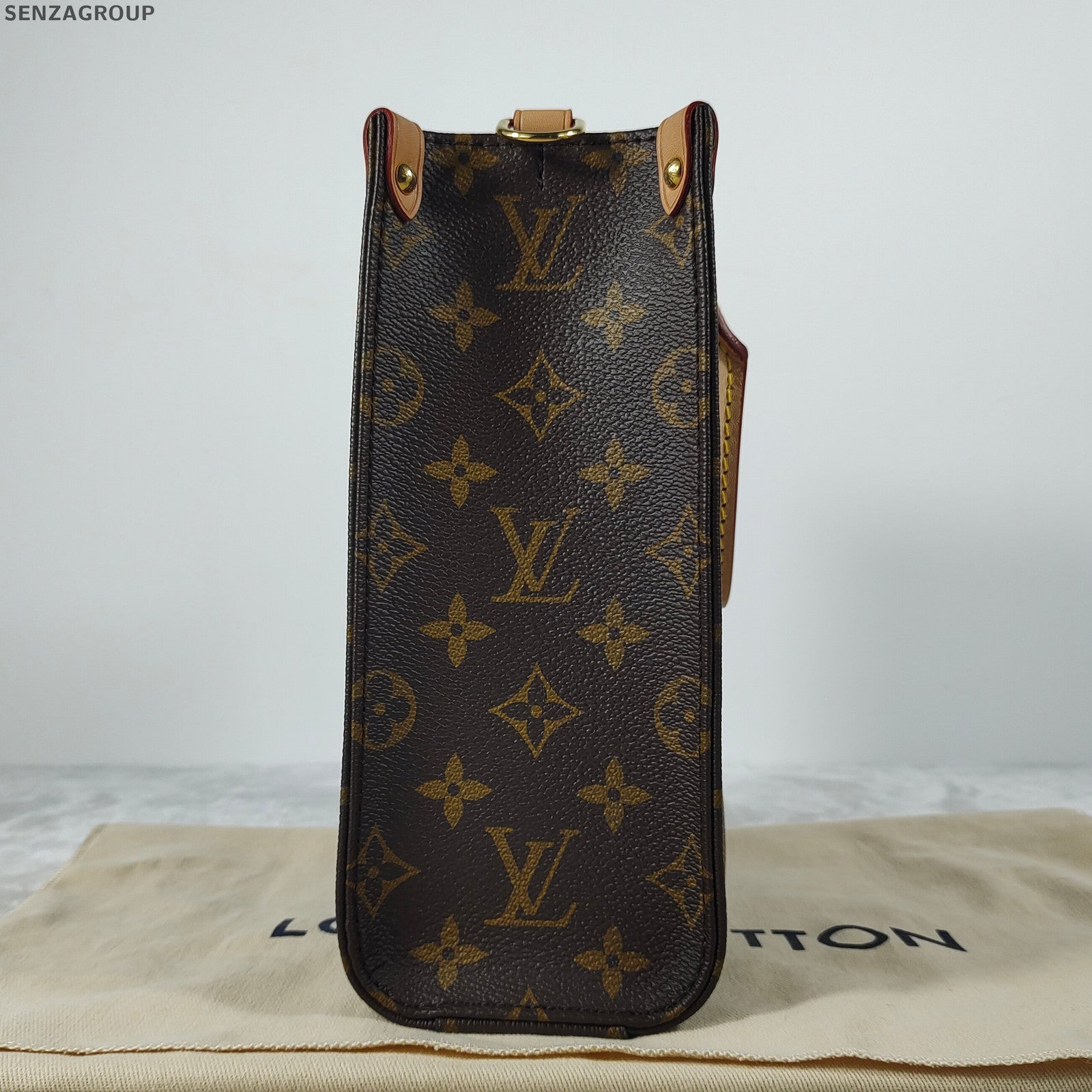 Louis Vuitton Sac Plat BB Monogram Handbag Brown Classic Women's