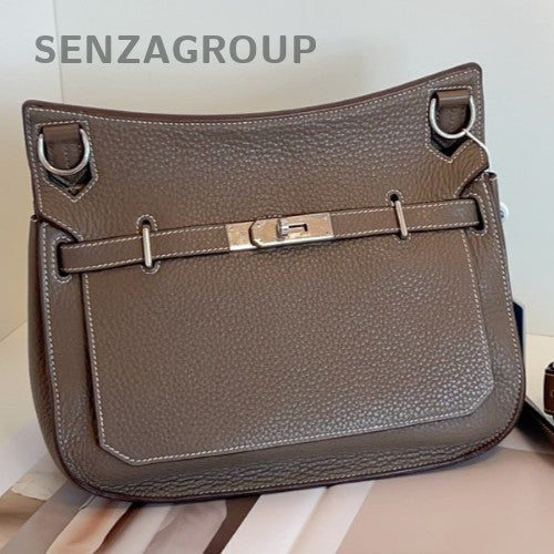 Hermes Jypsiere28 Saddle Bag Shoulder Bag Crossbody Gray Silver Unisex Adults