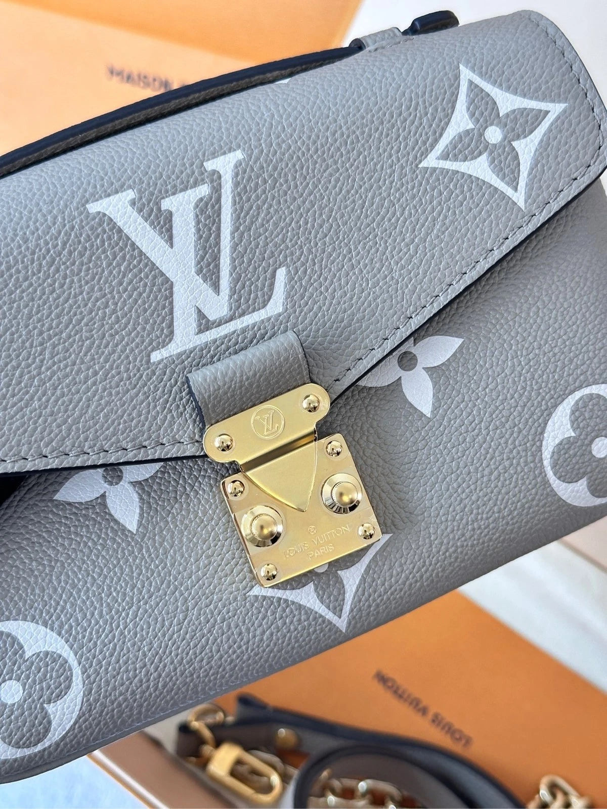 Louis Vuitton Pochette Metis Grey Mini Messenger Crossbody Bag