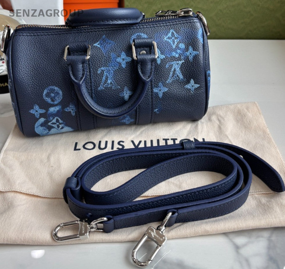 Louis Vuitton Navy Blue Keep All XS 2WAY Crossbody Handbag Almost brand NEW