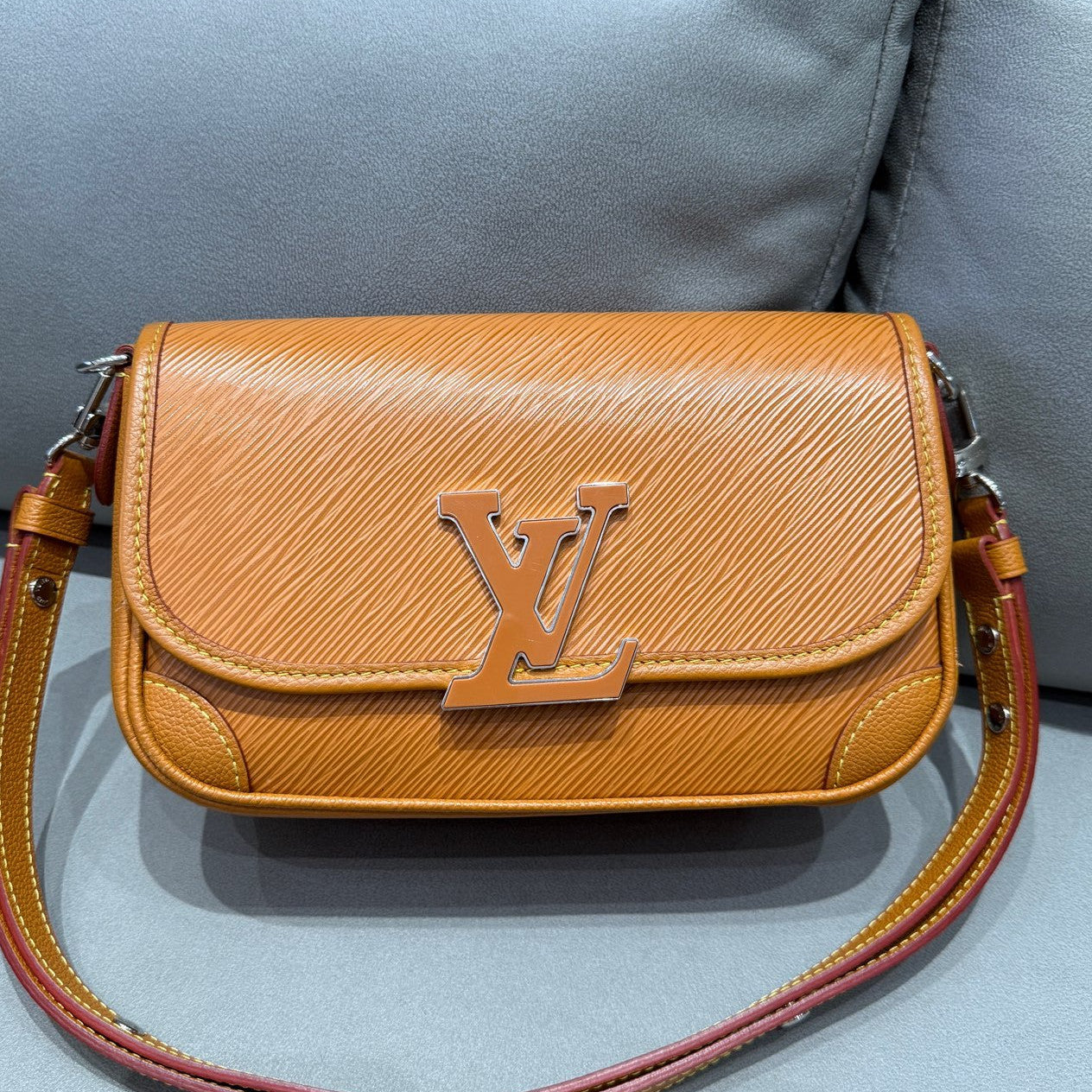 Louis Vuitton Monogram Vernis Fendi Baguette Orange Silver Clasp