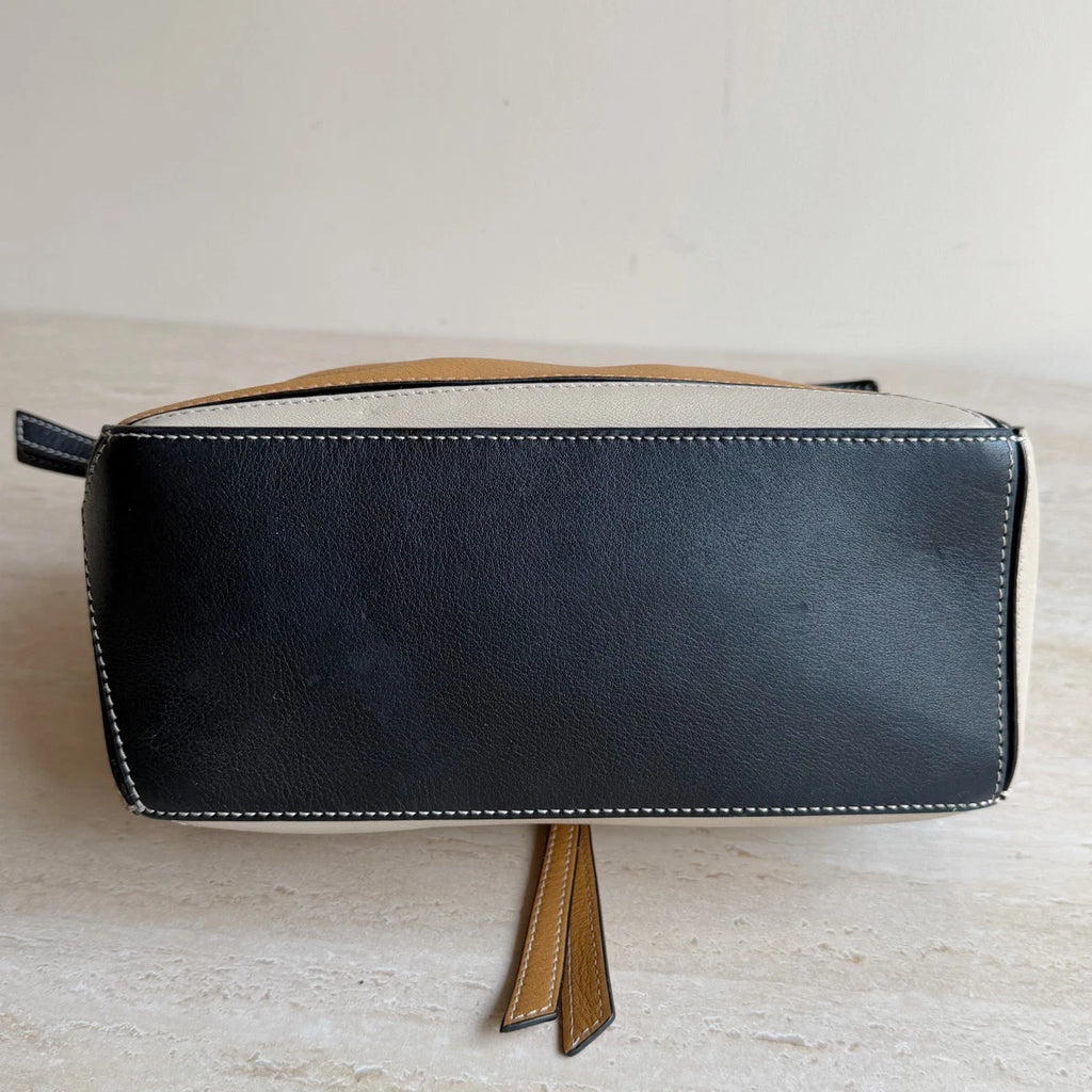 Loewe Puzzle PM 2Way Handbag Crossbody in Brown Leather Gold Hardware